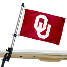 Oklahoma Sooners Golf Cart Flag Pole and Holder Mount