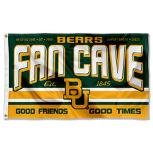 Baylor Bears Fan Man Cave Game Room Banner Flag