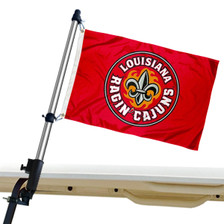 Louisiana Lafayette Ragin Cajuns Golf Cart Flag Pole and Holder Mount