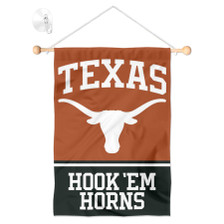 Texas Longhorns Hook Em Banner with Suction Cup