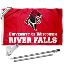 Wisconsin River Falls Falcons Flag Pole and Bracket Kit