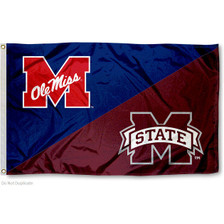 Ole Miss vs Bulldogs House Divided 3x5 Flag