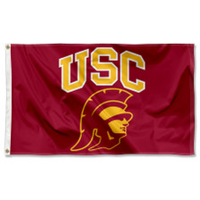 USC Trojans Trojan Head Logo Flag