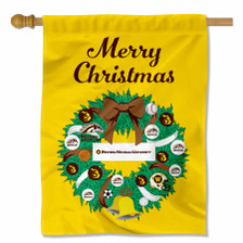 Western Michigan Broncos Happy Holidays Christmas Banner Flag