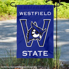 Westfield State Owls Wordmark Logo Garden Flag