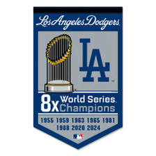 Los Angeles Dodgers 8 Time 8x World Champions Banner