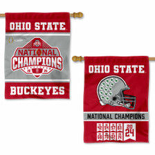 Ohio State Buckeyes National Champions 2024 Double Sided House Flag