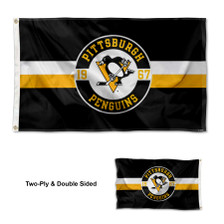 Pittsburgh Penguins Double Sided Embroidered Flag