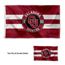 Oklahoma Sooners Double Sided Embroidered Flag