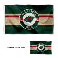 Minnesota Wild Double Sided Embroidered Flag