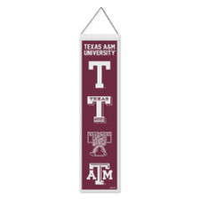 Texas A&M University Aggies Evolution 8x32 Inch Vertical Wool Embroidered Hanging Banner