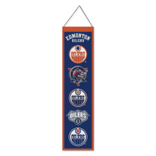 Edmonton Oilers Evolution 8x32 Inch Vertical Wool Embroidered Hanging Banner