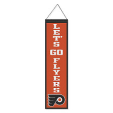 Philadelphia Flyers Let's Go Flyers 8x32 Inch Vertical Wool Embroidered Hanging Banner