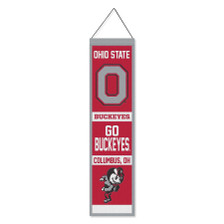 Ohio State University Buckeyes Evolution 8x32 Inch Vertical Wool Embroidered Hanging Banner