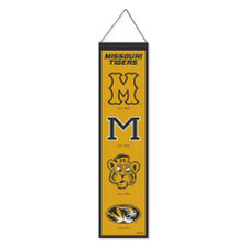 University of Missouri Tigers Evolution 8x32 Inch Vertical Wool Embroidered Hanging Banner
