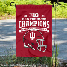 Indiana Hoosiers 2025 Big 10 Champions Garden Flag and Yard Banner