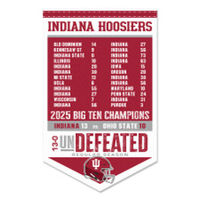 Indiana Hoosiers 2025 Undefeated Champions Banner