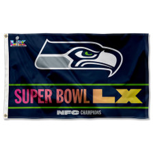 Seattle Seahawks NFC Super Bowl LX Bound Flag