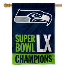 Seattle Seahawks Super Bowl LX Champions Banner House Flag