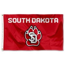 South Dakota Coyotes Red Logo 3x5 Flag