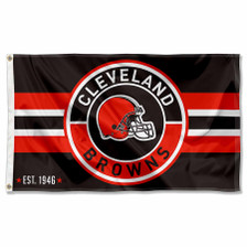 Cleveland Browns Patch Button Circle Logo Banner Flag
