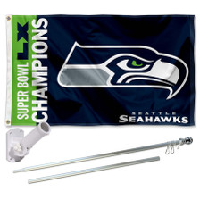 Seattle Seahawks Super Bowl Champions Flag Pole and Bracket Kit