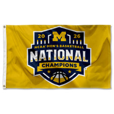 Michigan Team University Wolverines 2026 Basketball National Champions Large Outdoor Flag