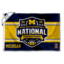 Michigan Team University Wolverines 2026 Basketball National Champions 2'x3' Flag