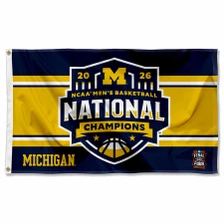 Michigan Team University Wolverines 2026 College Basketball National Champions 3x5 Flag