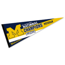 Michigan Team University Wolverines 12 in X 30 in 2026 and 2 Time National Champions College Pennant