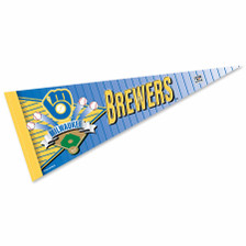 Milwaukee Brewers 90's Throwback MLB 12 in X 30 in Pennant