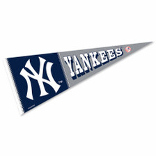 NY Yankees Block Stitch MLB 12 in X 30 in Pennant