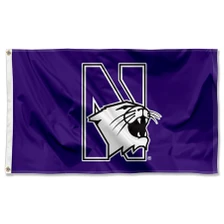Northwestern Wildcats Logo 3x5 Flag