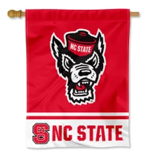 North Carolina State Wolfpack Wordmark Logo House Banner Flag
