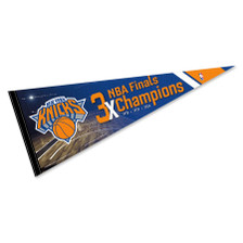 New York Knicks 3 Time Champions Pennant