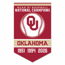 Oklahoma Sooners College Baseball National Champions 2026 Banner Flag