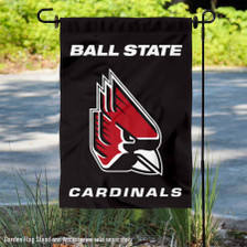 Ball State University Cardinals Black Garden Flag