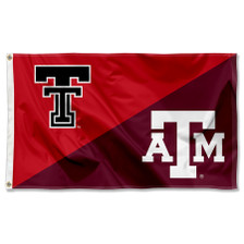 Texas Tech vs Texas A&M House Divided 3x5 Flag Banner