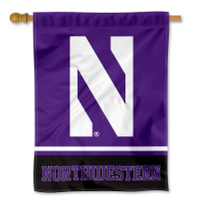 Northwestern Wildcats Wordmark Logo House Banner Flag