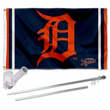 Detroit Tigers Logo Flag Pole and Bracket Kit