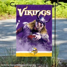 Minnesota Vikings Realistic Mascot Garden Yard Banner Flag