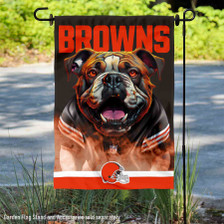 Cleveland Browns Realistic Mascot Garden Yard Banner Flag
