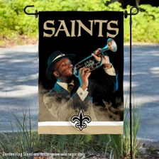 New Orleans Saints Realistic Mascot Garden Yard Banner Flag