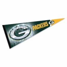 Green Bay Packers Realistic Mascot Pennant Banner Flag