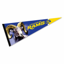 Los Angeles Rams Realistic Mascot Pennant Banner Flag