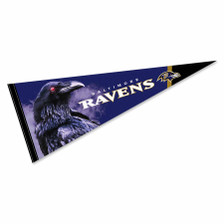 Baltimore Ravens Realistic Mascot Pennant Banner Flag