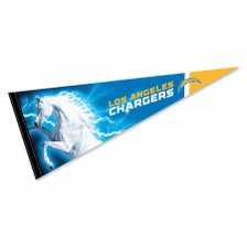 Los Angeles Chargers Realistic Mascot Pennant Banner Flag