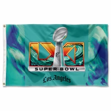 Super Bowl Super Bowl LXI Logo Grommet Pole Flag