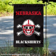 Nebraska Cornhuskers Blackshirts Logo Garden Flag and Yard Banner