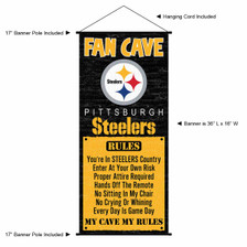 Pittsburgh Steelers Man Cave Fan Banner